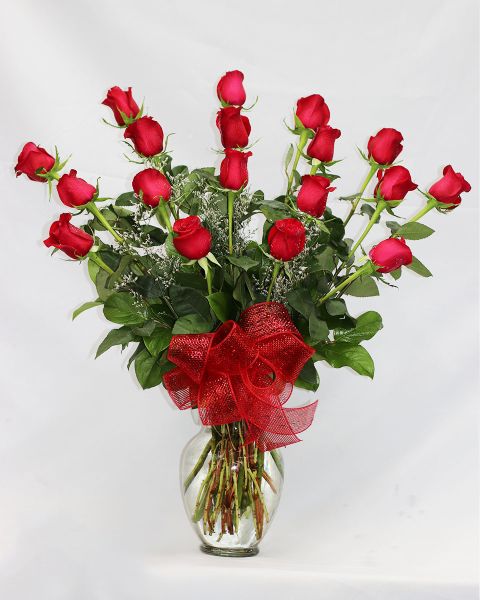 18 Roses Arranged in a Vase
